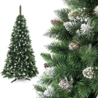 Aga Vánoční stromeček Borovice 180 cm Crystal stříbrná