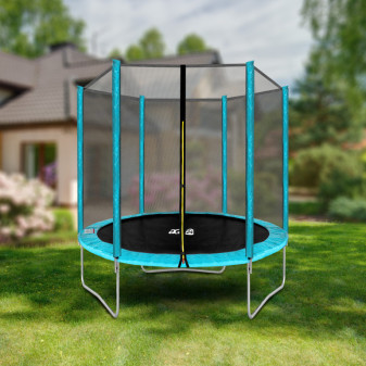 Aga SPORT TOP Trampolína 180 cm Světle modrá + ochranná síť