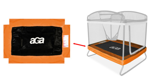 Aga Kryt pružin na obdélníkovou trampolínu 122x183 cm Oranžový