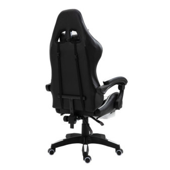 Aga Herní židle Černo - Bílá s opěrkou pro nohy