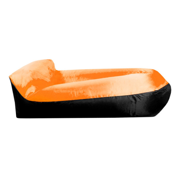 Aga Nafukovací vak LAZY BAG 230x70 cm Černý/Oranžový