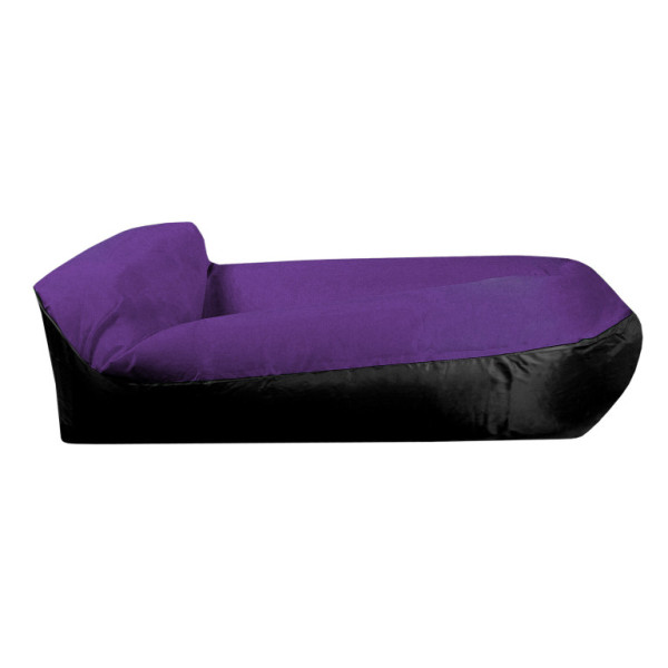 Aga Nafukovací vak LAZY BAG 230x70 cm Černý/Fialový
