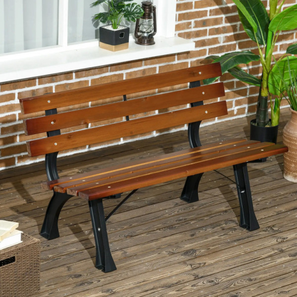 Aga Zahradní lavice 120x57x70 Tmavě hnědá