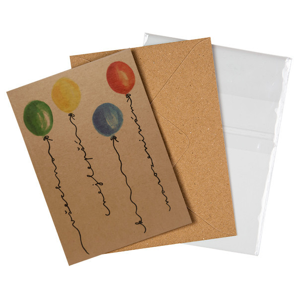 Kartka BeBechy - papier makulaturowy - Balony