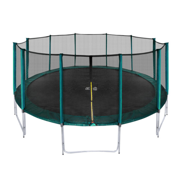 Aga SPORT PRO Trampolína 518 cm Tmavě zelená + ochranná síť + žebřík + kapsa na obuv