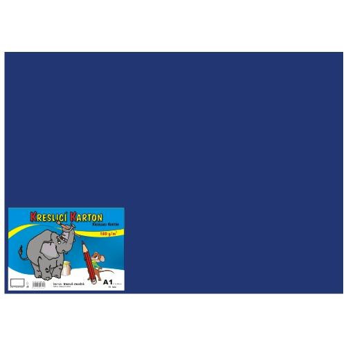 Kresliaci kartón farebný A1 10ks 180g tmavo modrý