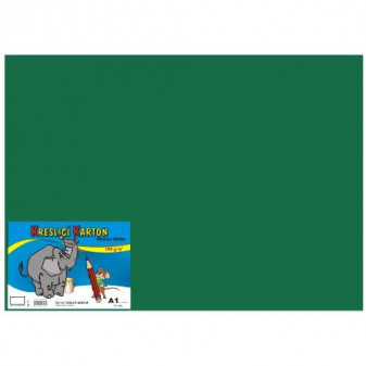 Kreslící karton barevný A1 10ks 180g tmavě zelený
