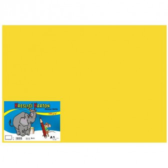 Kreslící karton barevný A1 10ks 180g žlutý