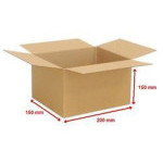 Krabička 3 vrstvá kartonová klopová 200x150x150 mm (min objednávka 100 ks)
