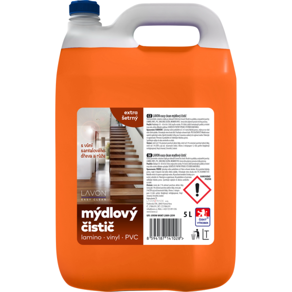 LAVON easy clean mýdlový čistič 5L SANTALOVÉ DŘEVO 10121
