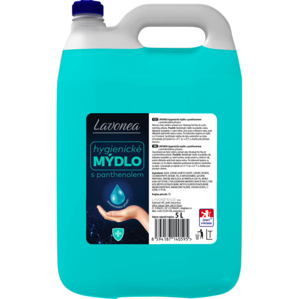 LAVONEA hygienické mýdlo s panthenolem, antimikrobiální přísada 5L 10088