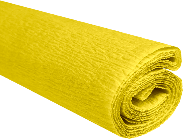Krepový papír citronový 0,5x2m C04 28 g/m2