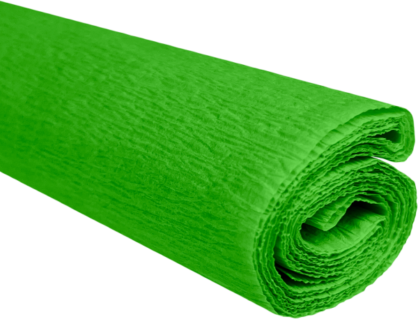 Krepový papír světle zelený 0,5x2m C30 28 g/m2
