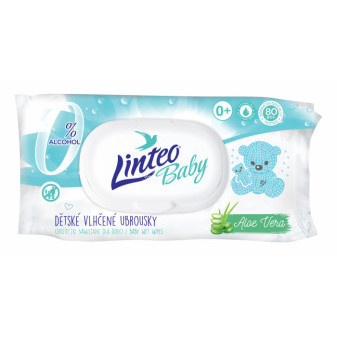 Chusteczki nawilżane 80 szt. Baby Linteo Aloe Vera