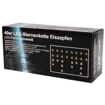Linder Exclusiv Vánoční světelný závěs Hvězdy 40 LED Teplá bílá