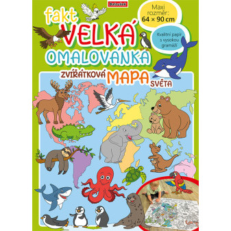 Fakt velká omalovánka - Zvířatková mapa světa