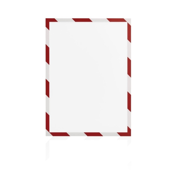 Magnetický rámček Magnetoplan Magnetofix A4 bezpečnostný červeno-biely (5ks)