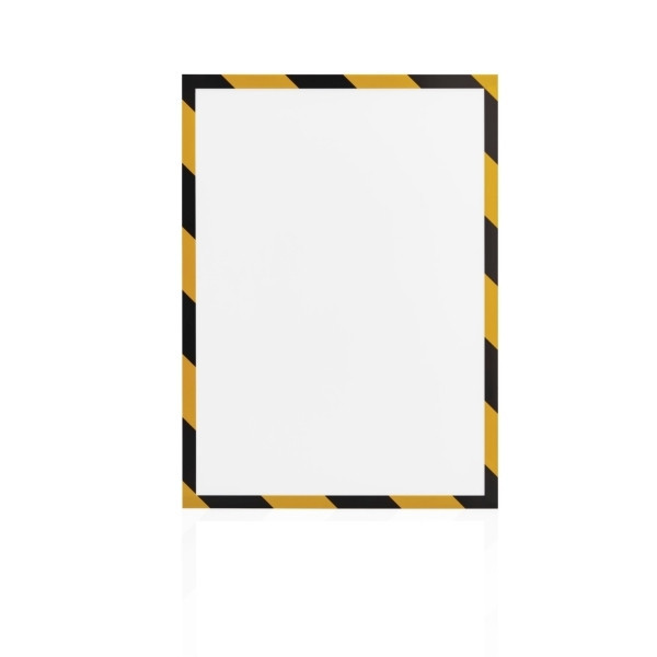 Magnetický rámček Magnetoplan Magnetofix A4 bezpečnostný žlto-čierny (5ks)