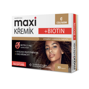 Colfarm maxi KŘEMÍK+BIOTIN, 30 cps.