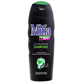 Sprchový gel for men, 400 ml, Diamond, hair and body Mitia