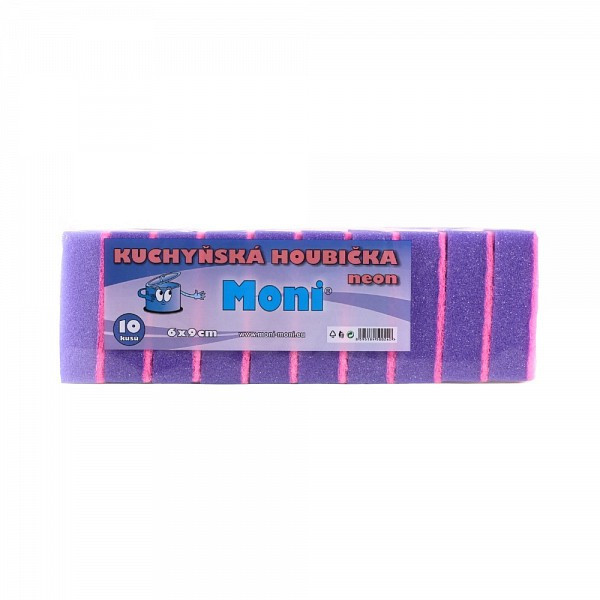 Moni kuchyňské houbičky malé neon 10 ks - doprodej