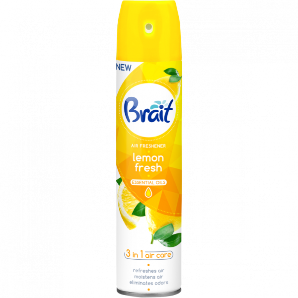 BRAIT osviežovač vzduchu 300ml Svieži citrón - Lemon Fresh