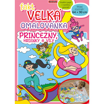 Fakt velká omalovánka - Princezny, hrdinky a víly