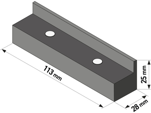 szczęki ochronne do imadła 2 szt., długość 113mm, z magnesami, TPU