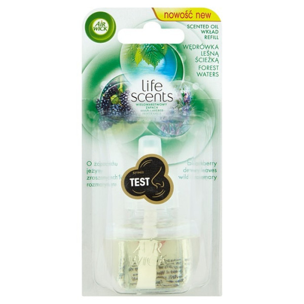 AIR WICK osviežovač vzduchu 19ml refill Lesný Potok Forest waters