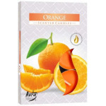 Świeca zapachowa do herbaty Pomarańczowa 6 szt. w pudełku P15-63