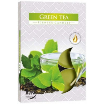 Vonná čajová sviečka Zelený čaj 6 ks v krabičke P15-83