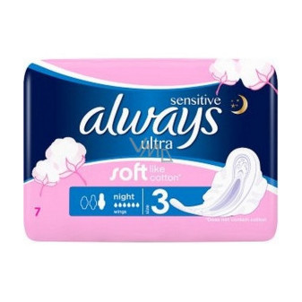 Hygienické vložky Always ultra Sensitive night 7ks-doprodej