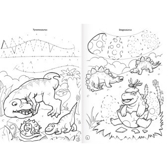 Omalovánka A4 - Grafomotorická - Dinosauři