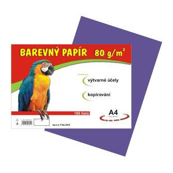 Papier kolorowy A4 100 szt 80g fioletowy