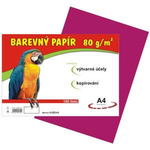 Papier farebný A4 100ks 80g ružový