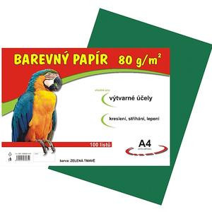 Papier kolorowy A4 100 szt 80g ciemnozielony