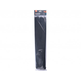 opaski kablowe czarne, 500x4,8mm, 100 szt, nylon PA66