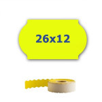 ETRL-26x12-yellow Cenové etikety do kleští, 26mmx12mm, 900 ks, signální žluté