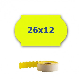 ETRL-26x12-yellow Cenové etikety do kleští, 26mmx12mm, 900 ks, signální žluté