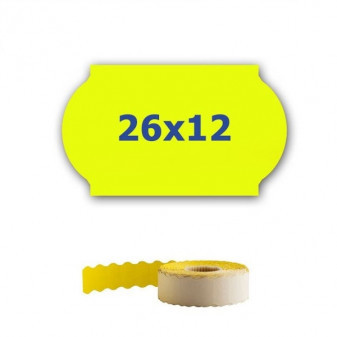 ETRL-26x12-yellow Cenové etikety do klieští, 26mmx12mm, 900 ks, signálne žlté