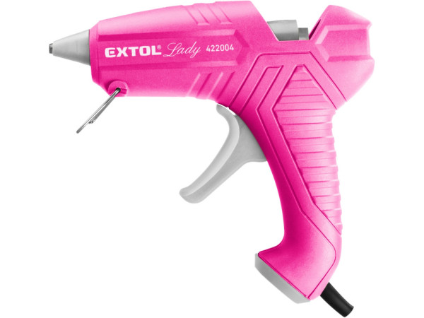 pistole tavná lepící, ?11mm, 40W, růžová, EXTOL LADY