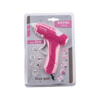 pistole tavná lepící, ?7,2mm, 25W, růžová