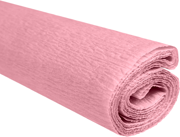 Krepový papír pudrově růžový 0,5x2m C12 28 g/m2