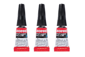 Kores sekundové lepidlo, Power Glue, Gél, 3x1g