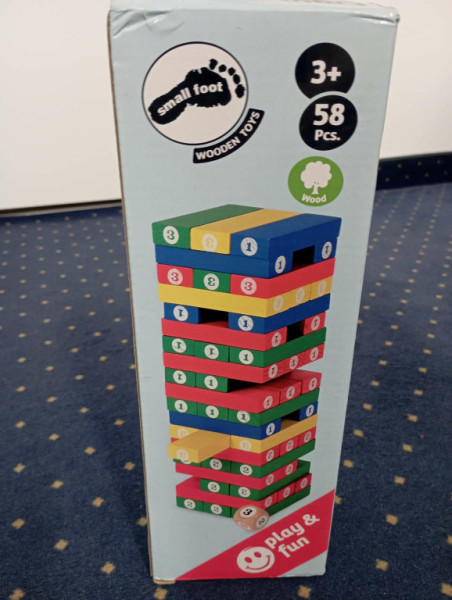 Small Foot Dřevěná barevná hra Jenga