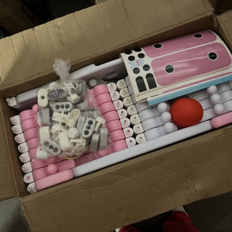 Aga4Kids Dětská plastová ohrádka 186x156x64 cm Růžová DZ839
