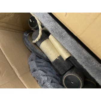 Škrabadlo pro kočky 118 cm Šedé 2DAZ067