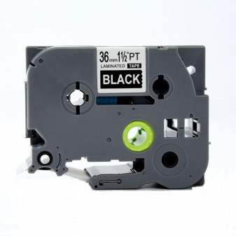 Alternativní páska Brother TZ-365 / TZe-365, 36mm x 8m, bílý tisk / černý podklad