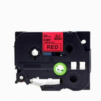 Alternativní páska Brother TZ-451 / TZe-451, 24mm x 8m, černý tisk / červený podklad