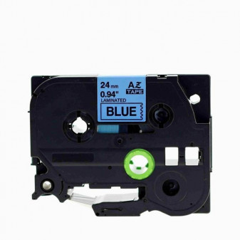 Alternativní páska Brother TZ-551 / TZe-551, 24mm x 8m, černý tisk / modrý podklad